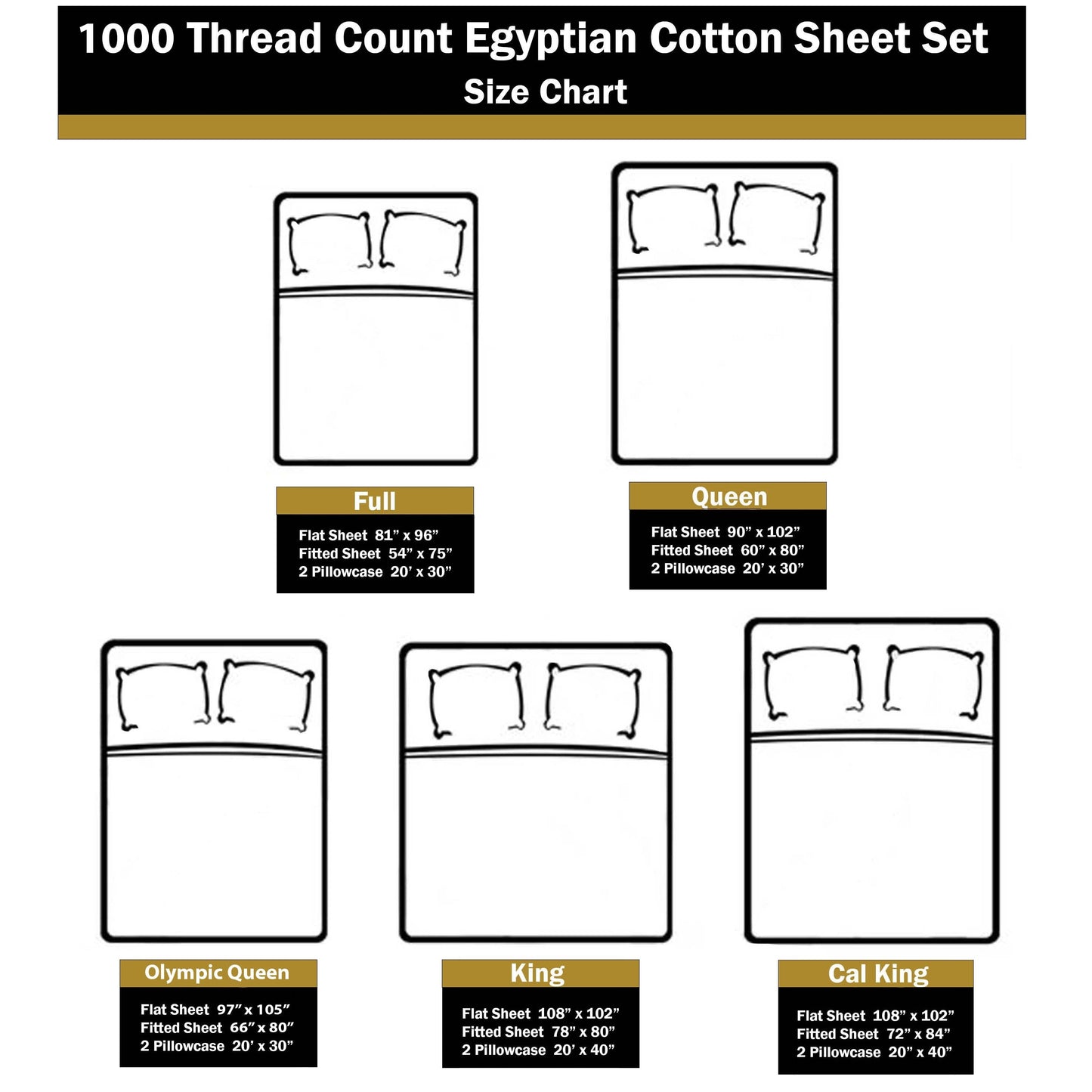 Parure de draps en coton égyptien de qualité supérieure 1000 fils au pouce carré, à poches profondes et à motif uni
