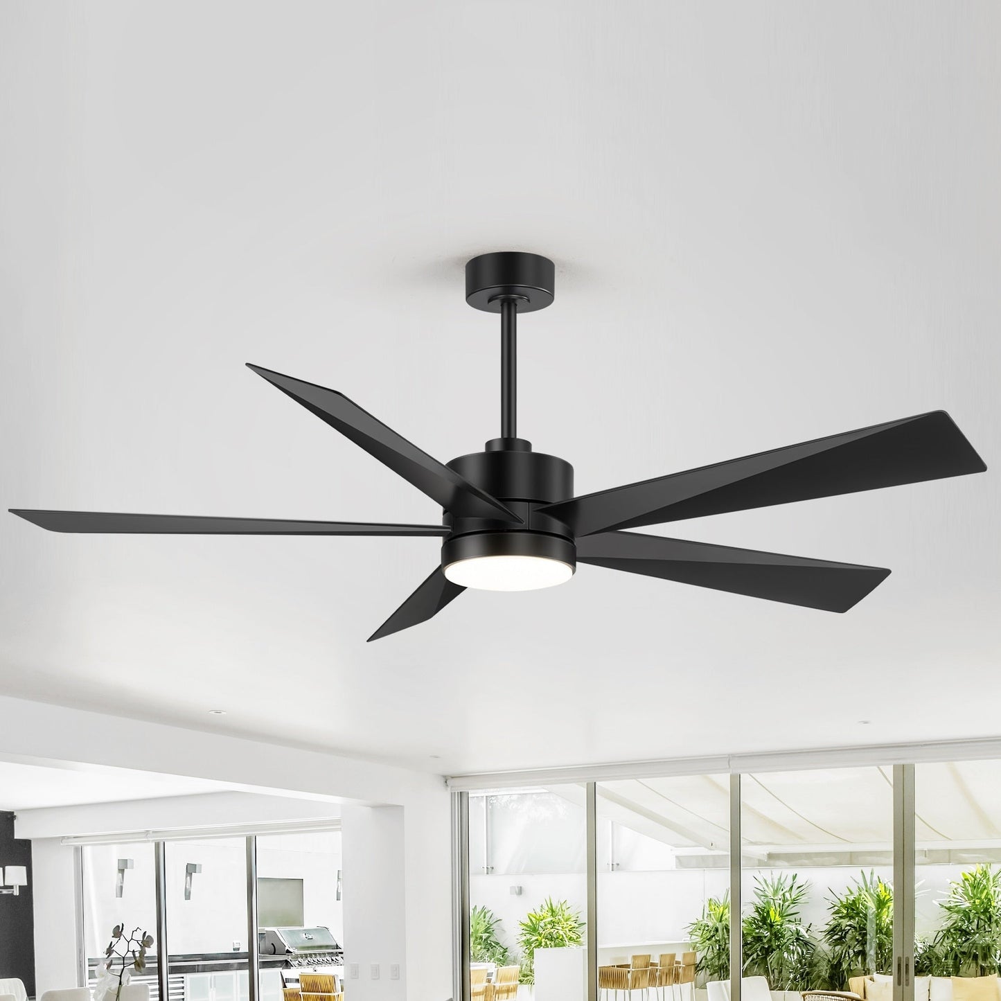 Ventilateur de plafond LED Breezary 65/52/42 à 5 pales avec kit d'éclairage et télécommande
