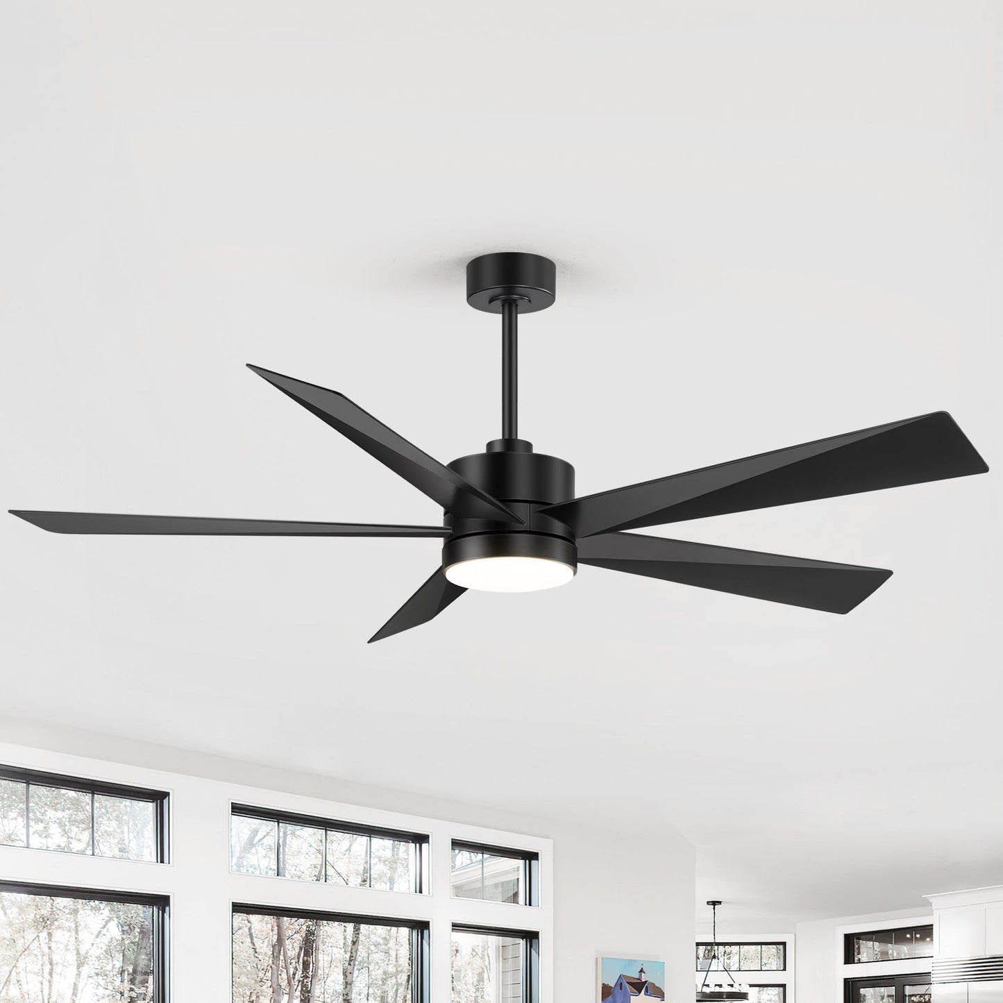 Ventilateur de plafond LED Breezary 65/52/42 à 5 pales avec kit d'éclairage et télécommande