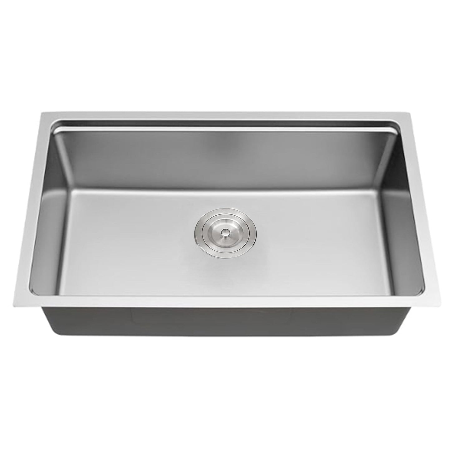Évier de cuisine sous plan CB HOME 32 po, encastrable, noir/acier inoxydable, cuve simple avec accessoires
