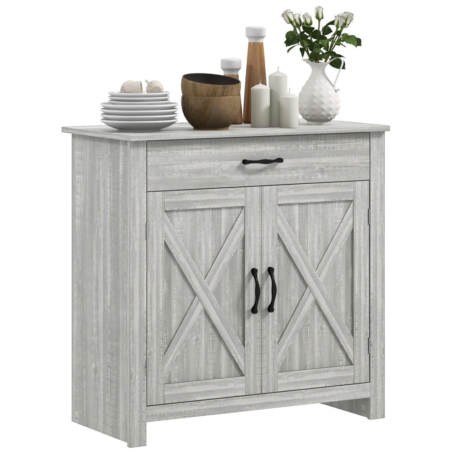 Buffet style grange HOMCOM 32, meuble de rangement buffet, bar à café pour salon ou entrée