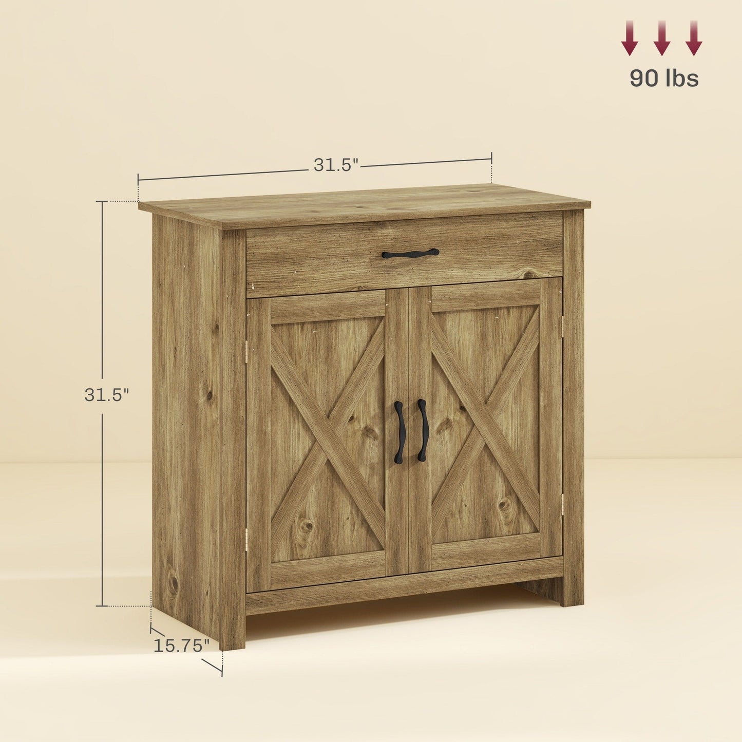 Buffet style grange HOMCOM 32, meuble de rangement buffet, bar à café pour salon ou entrée