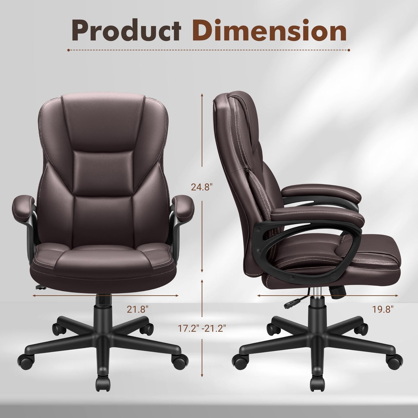 Chaise de bureau ergonomique Homall à dossier haut