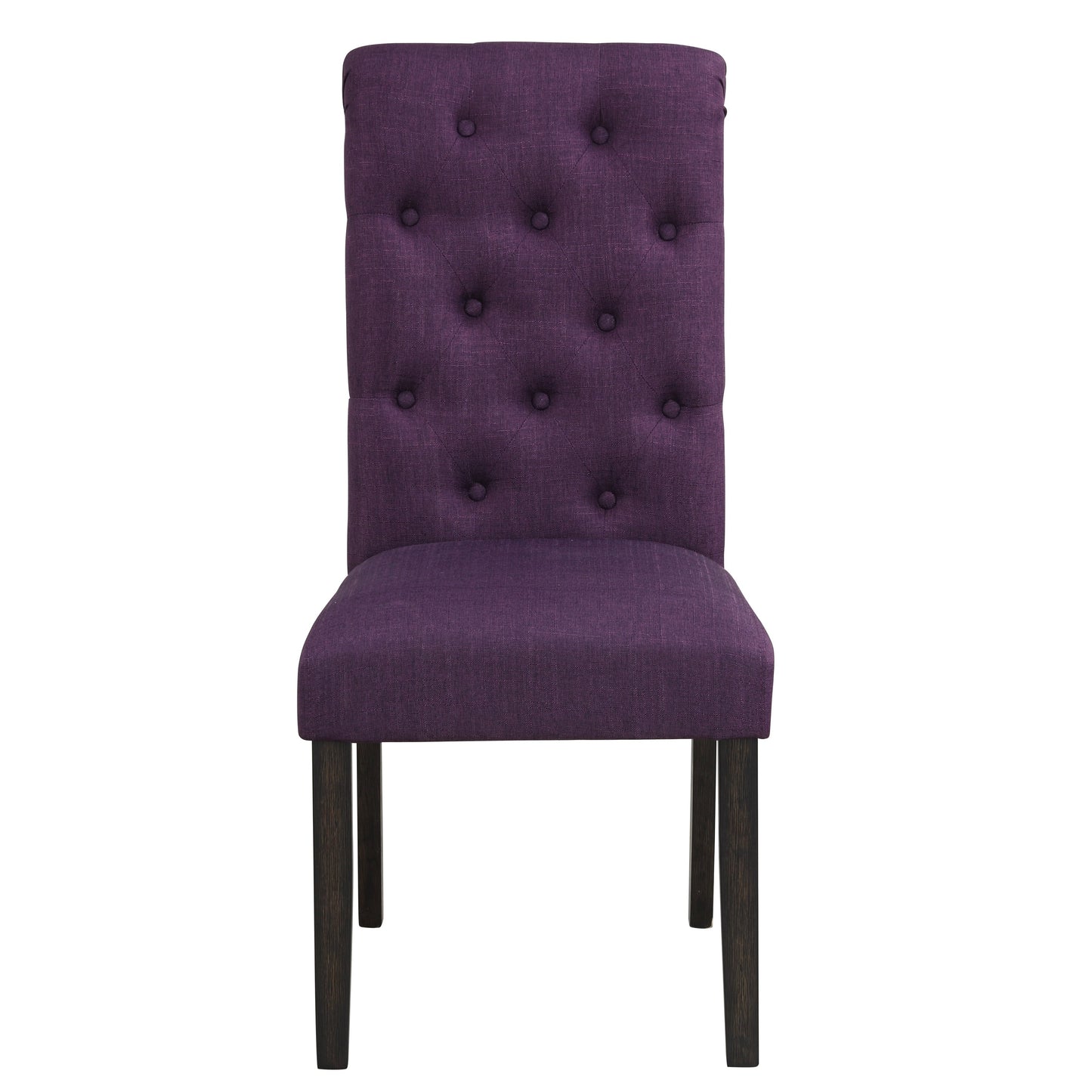 Chaise de salle à manger capitonnée en bois massif Leviton de Roundhill Furniture (lot de 2)