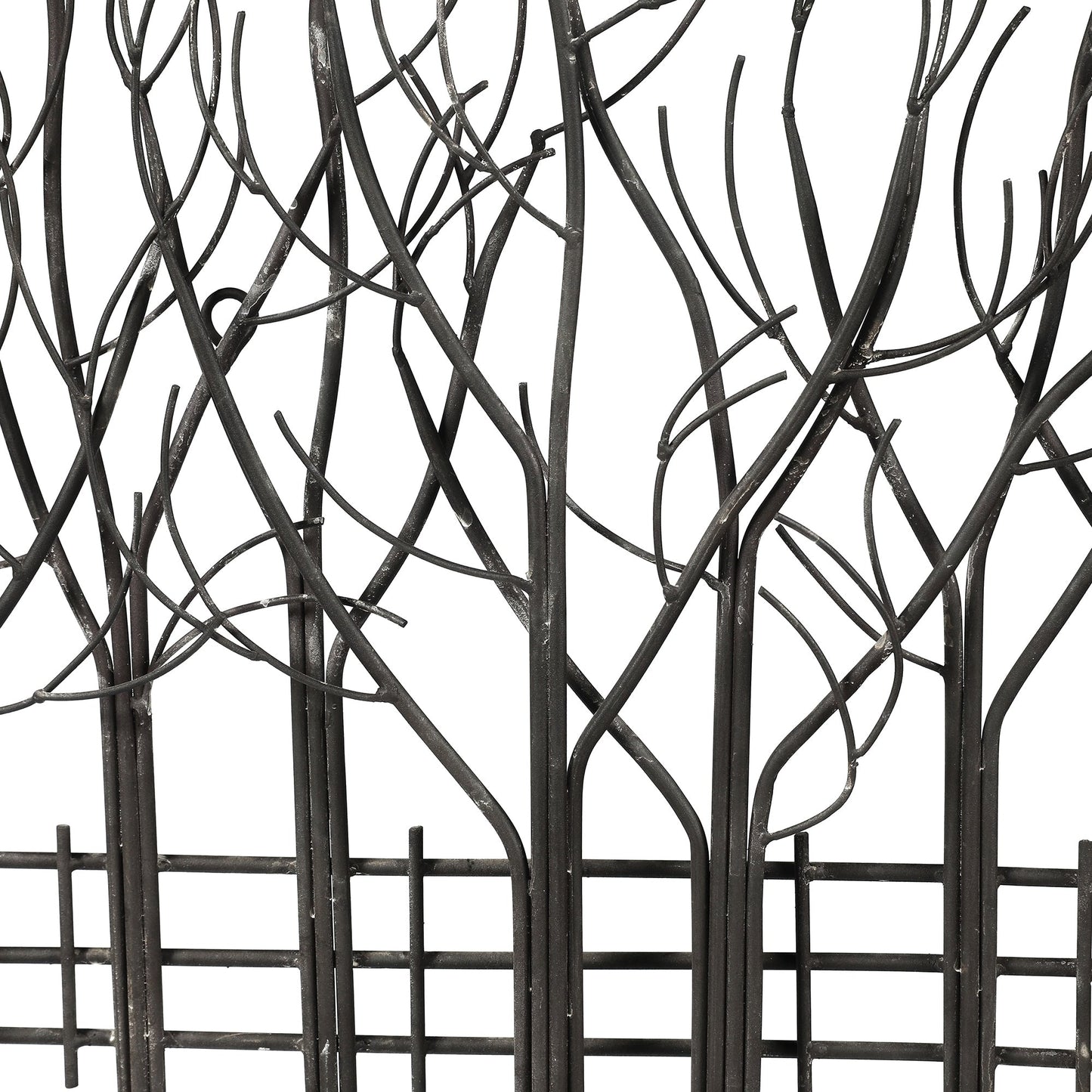 Décoration murale en métal noir Champ d'arbres
