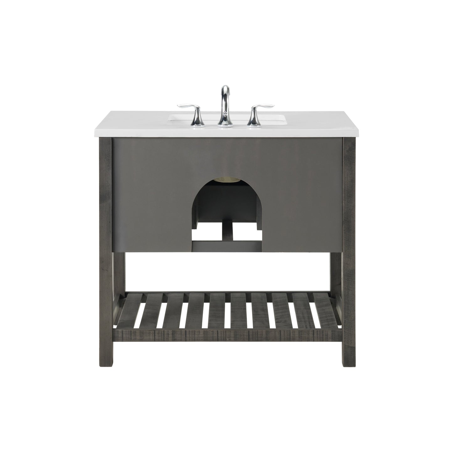 Meuble-lavabo simple de style ferme Monterey 37 avec dessus
