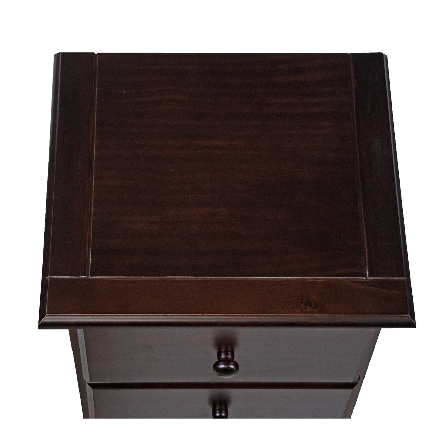 Table de chevet 3 tiroirs 100 % bois massif de Palace Imports avec boutons en métal ou en bois