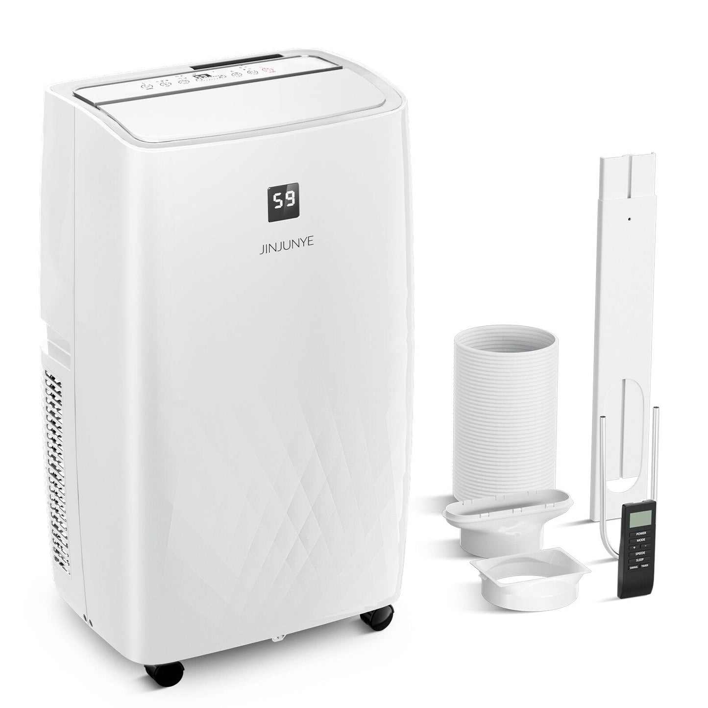 Climatiseur portatif avec chauffage – 12 000 BTU de refroidissement et 10 000 BTU de chauffage pour pièces jusqu'à 700 pi²