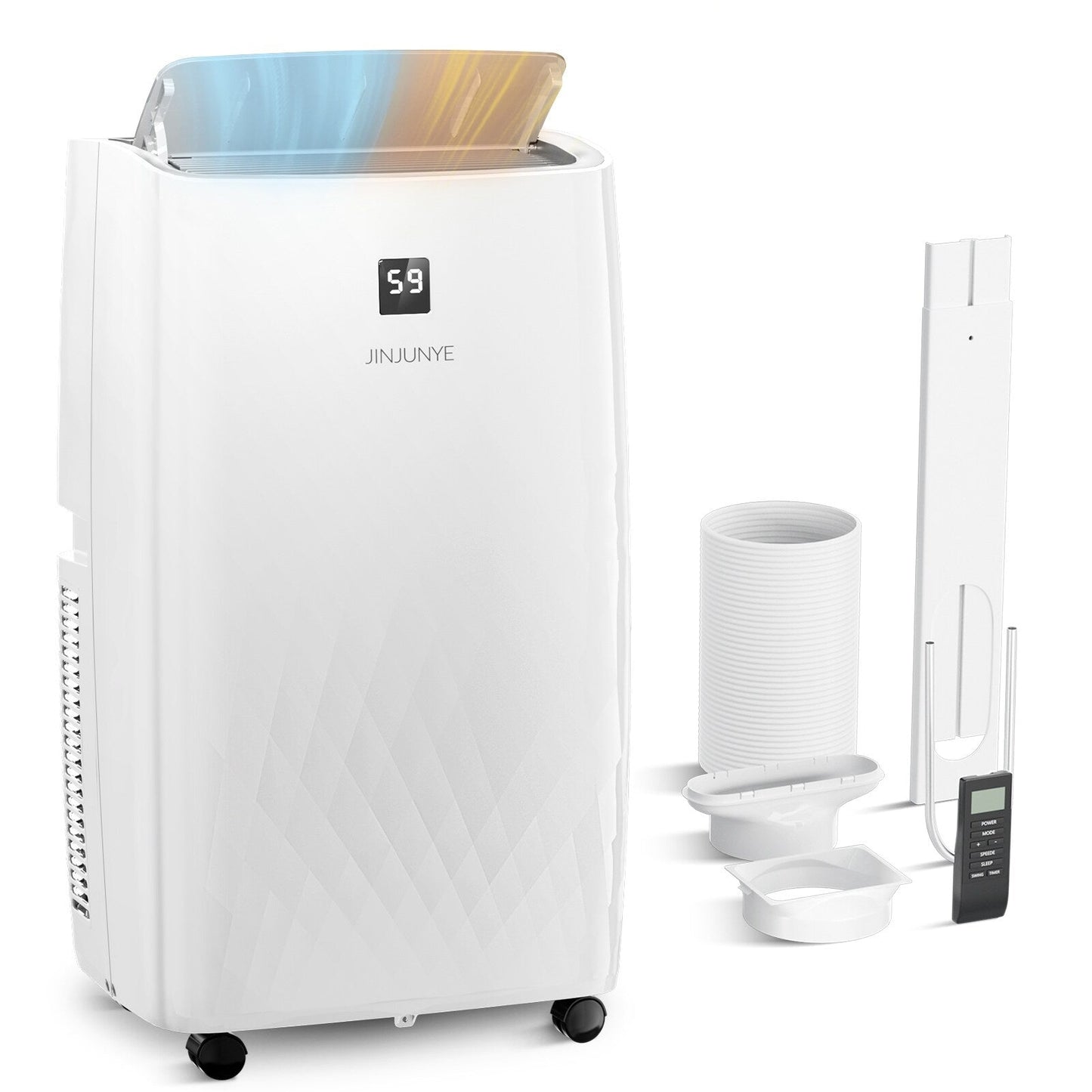 Climatiseur portatif avec chauffage – 12 000 BTU de refroidissement et 10 000 BTU de chauffage pour pièces jusqu'à 700 pi²
