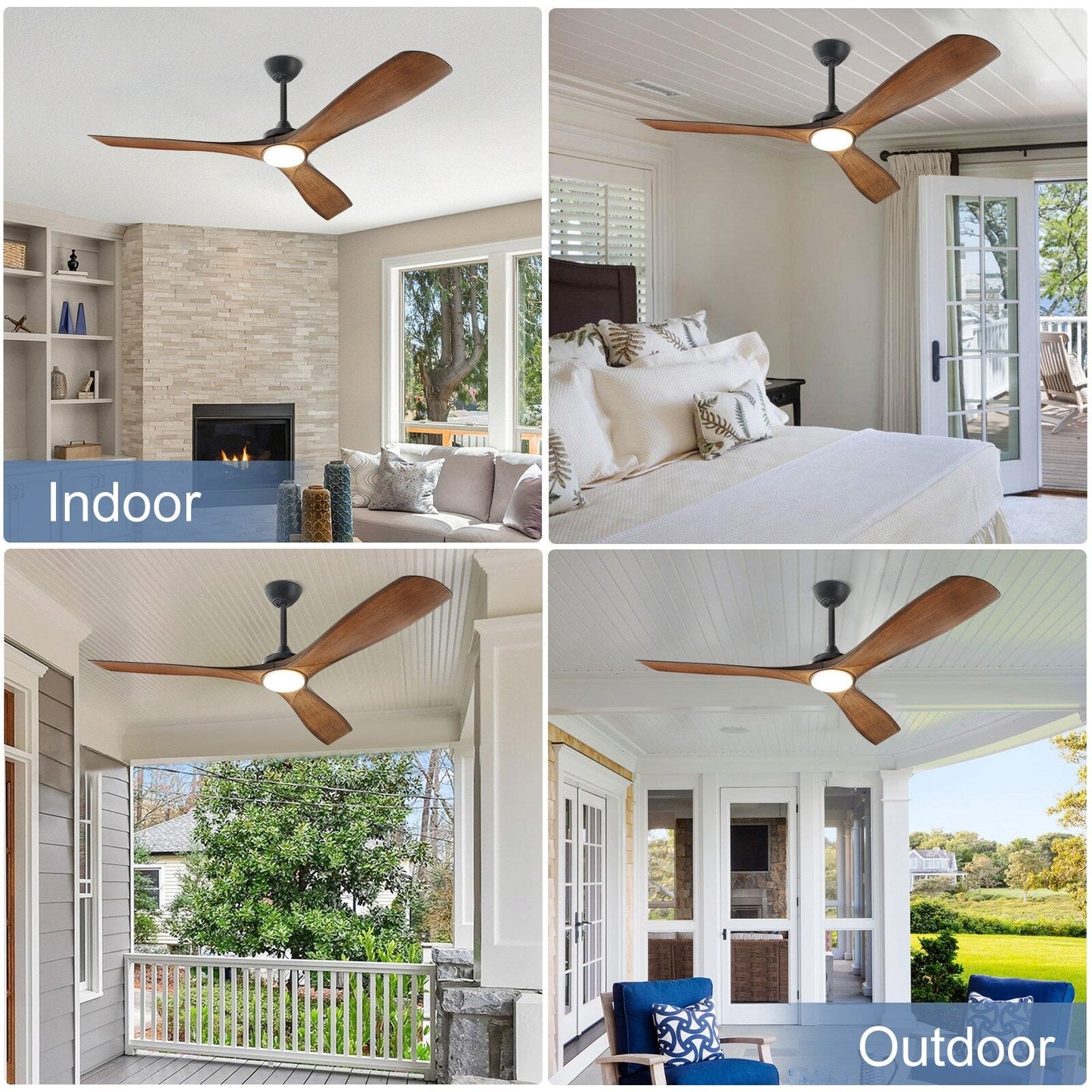 Ventilateur de plafond à distance avec lumières encastrées