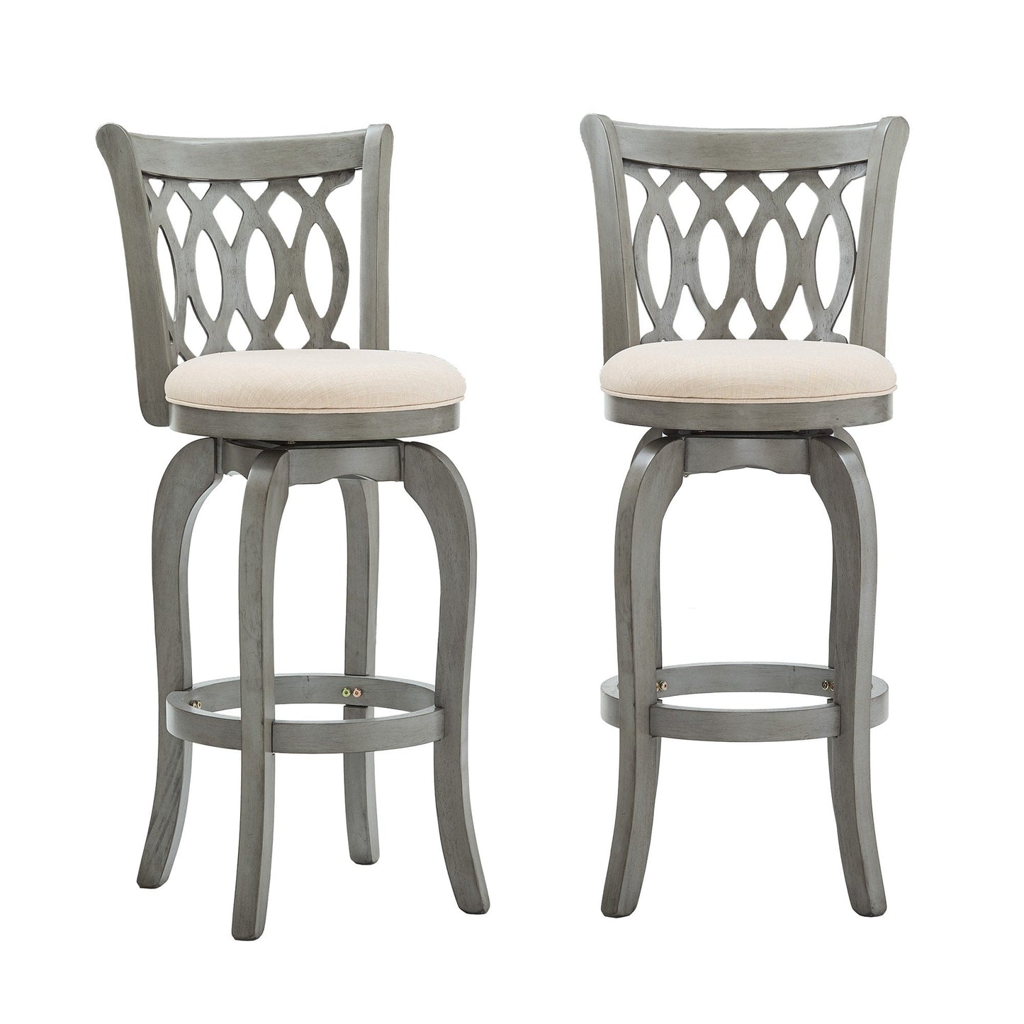 Tabouret de bar pivotant à dossier à défilement Rovinj