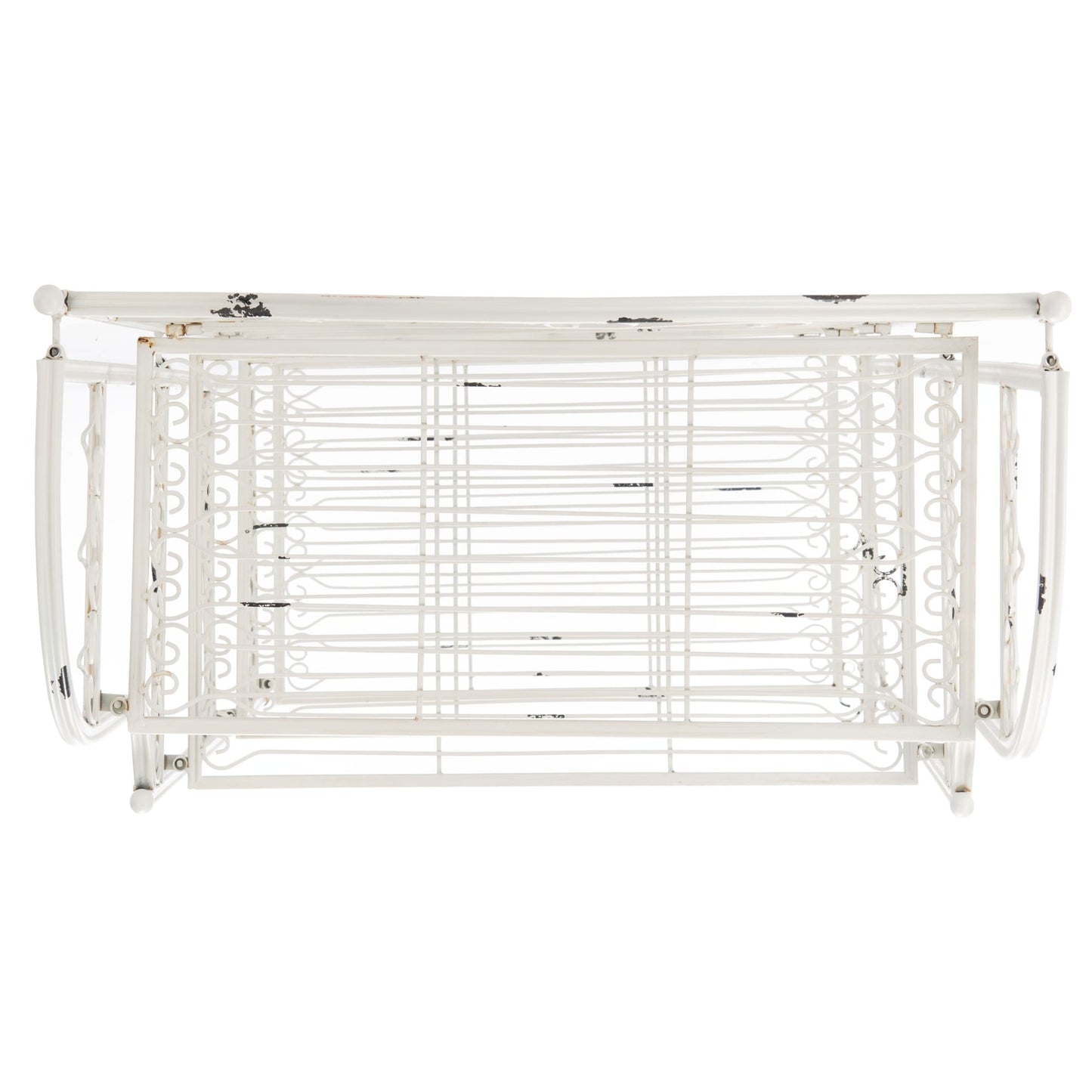 Étagère de boulangerie d'extérieur à 4 niveaux en fer forgé victorien SAFAVIEH Bryn - 25 po L x 15 po P x 63 po H - 25L x 15P x 63H