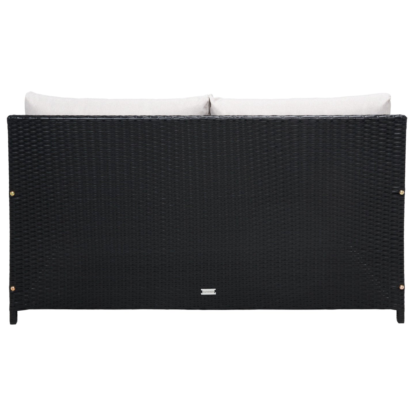 Lit de repos d'extérieur SAFAVIEH Taniyah en osier avec oreiller et coussins - 53 L x 28 P x 62 H