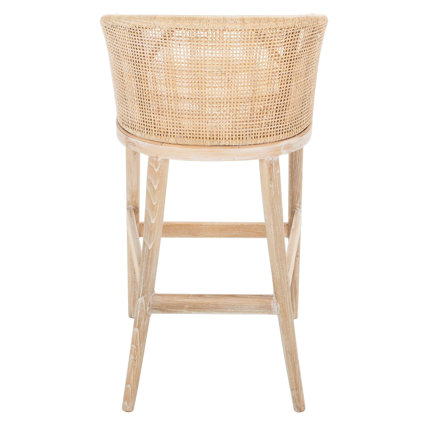 Tabouret de bar en rotin SAFAVIEH Virona de 76 cm (22,3 po l x 20,5 po l x 39 po H)