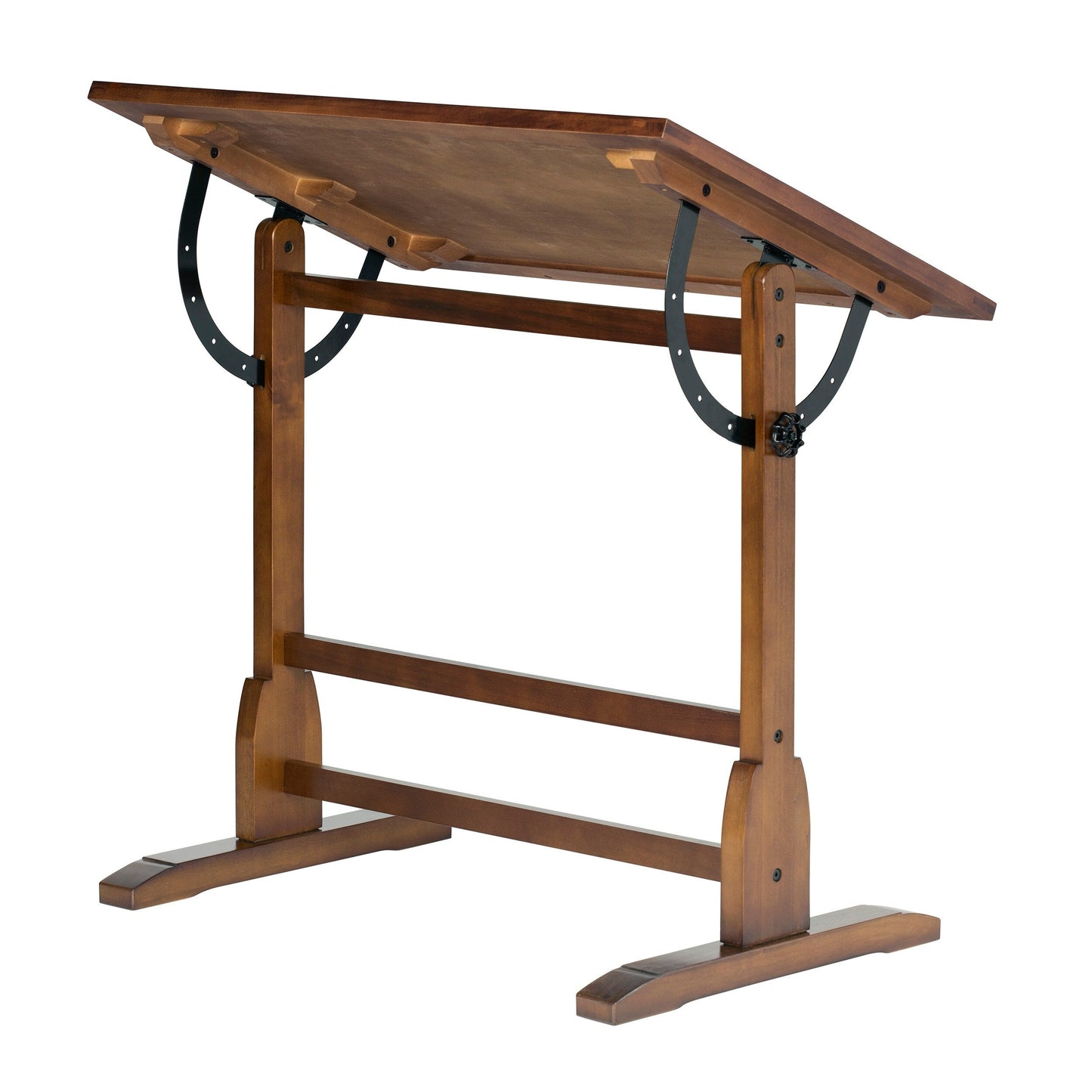 Table à dessin vintage en bois de 36 pouces avec plateau réglable en angle pour le dessin