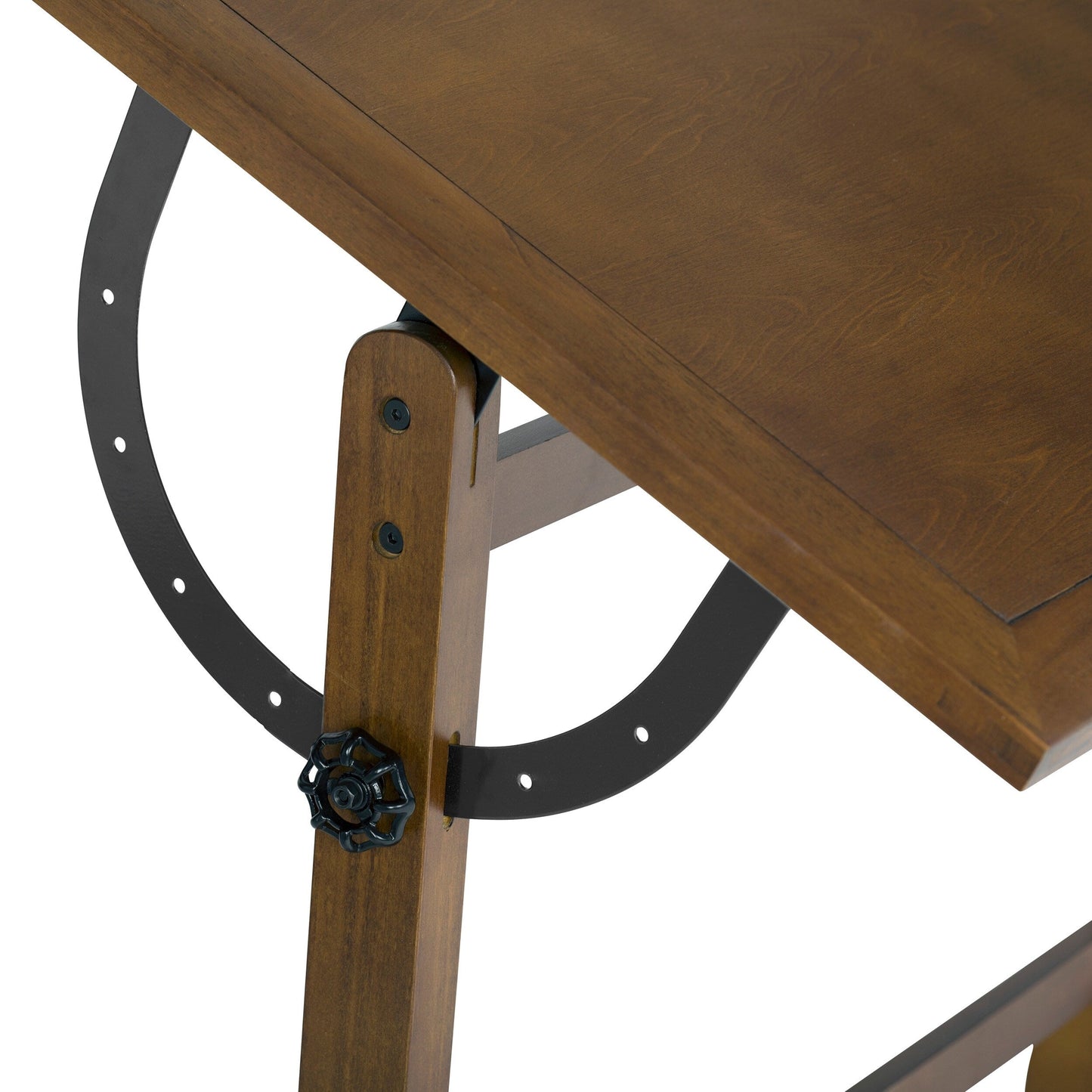 Table à dessin vintage en bois de 36 pouces avec plateau réglable en angle pour le dessin
