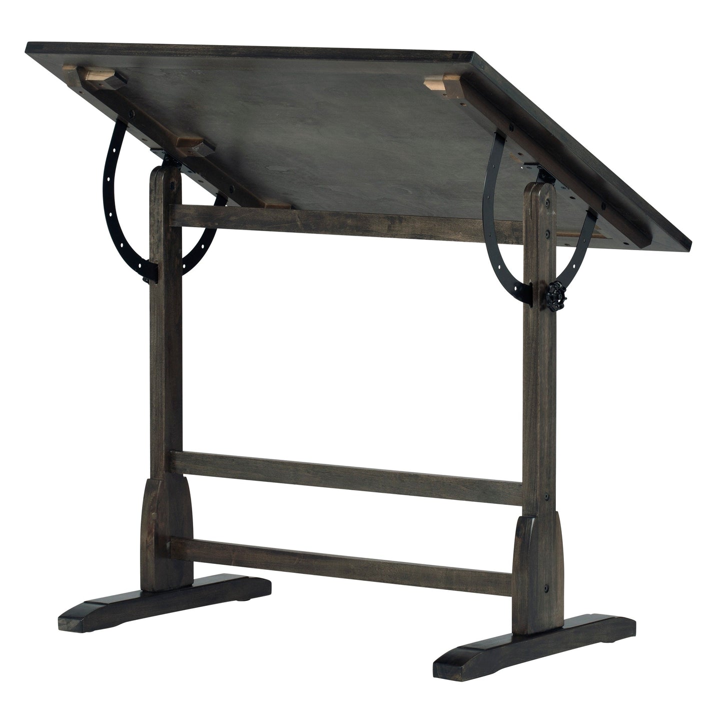 Table à dessin vintage en bois de 36 pouces avec plateau réglable en angle pour le dessin
