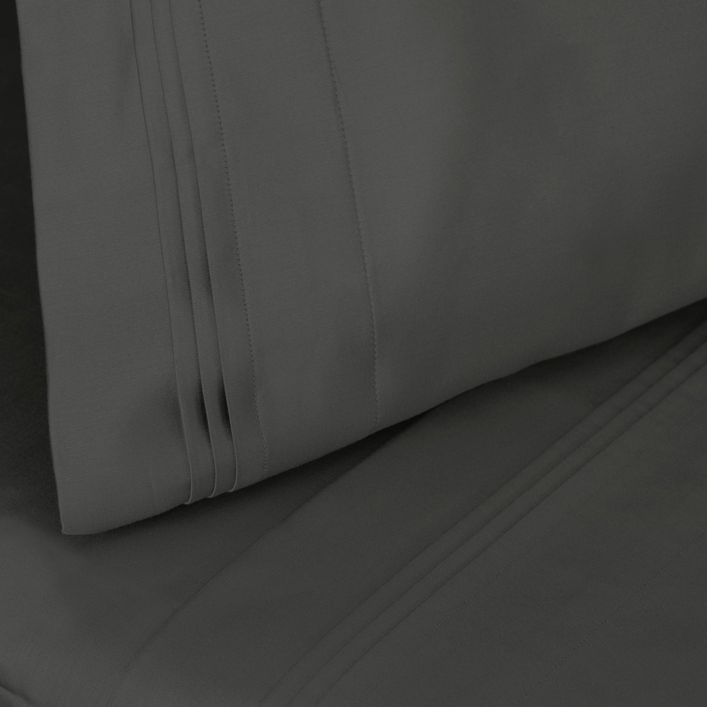 Parure de draps en coton égyptien de qualité supérieure 1000 fils au pouce carré, à poches profondes et à motif uni