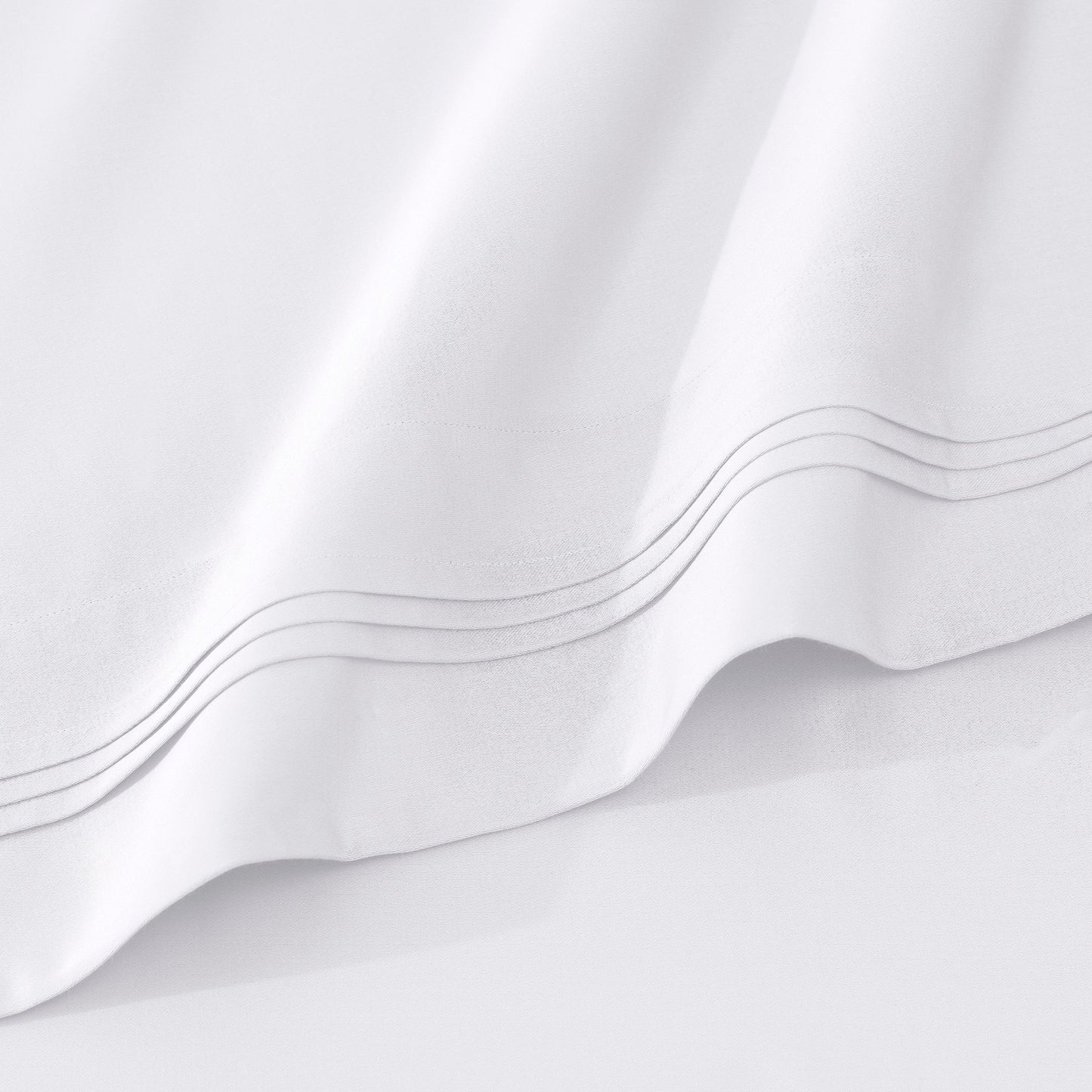 Parure de draps en coton égyptien de qualité supérieure 1000 fils au pouce carré, à poches profondes et à motif uni