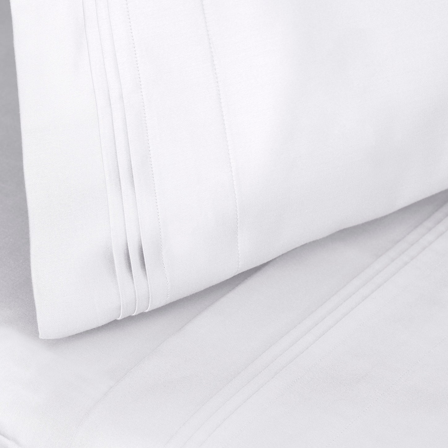 Parure de draps en coton égyptien de qualité supérieure 1000 fils au pouce carré, à poches profondes et à motif uni