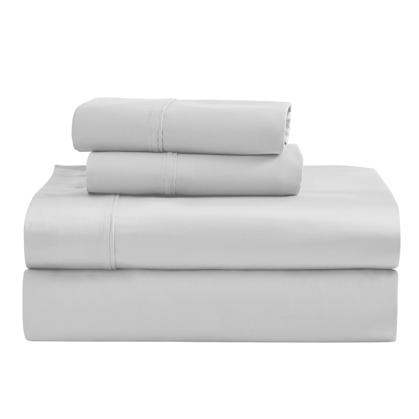Parure de draps unie écologique en coton égyptien de qualité supérieure 1 200 fils