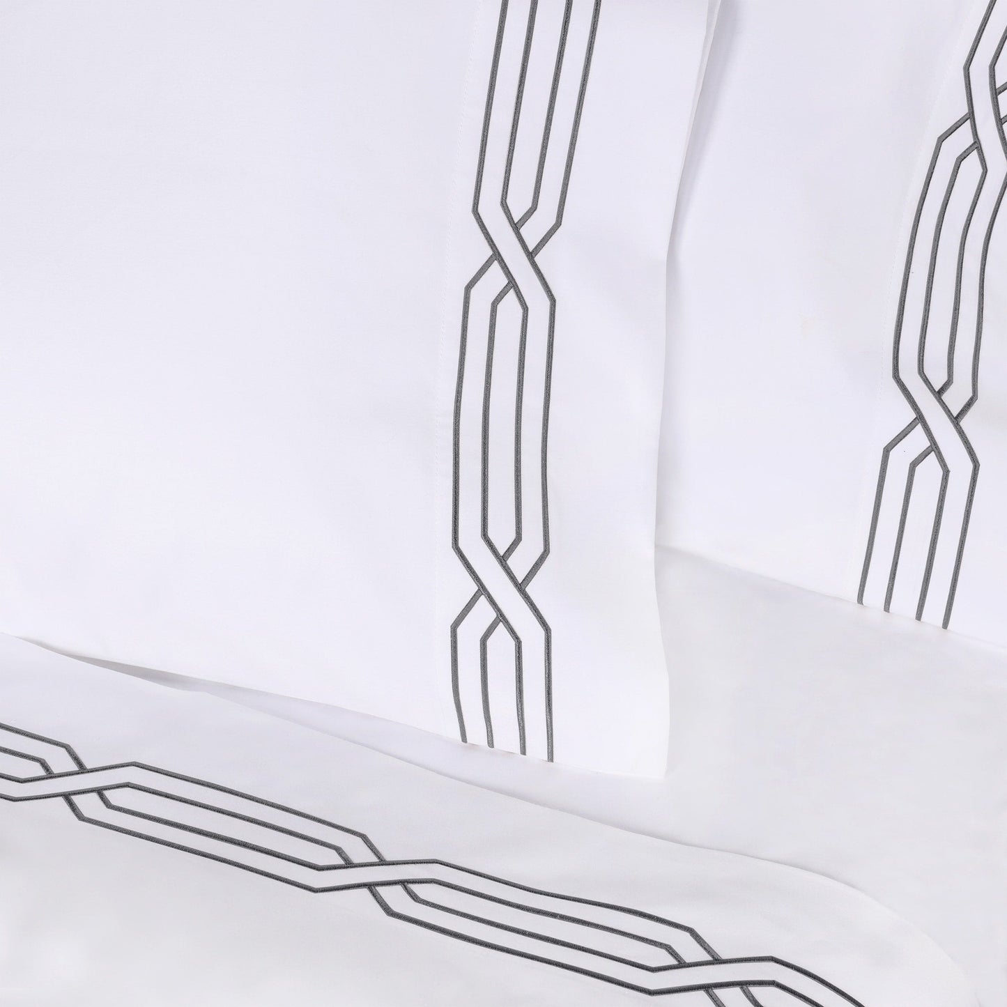 Parure de draps unie écologique en coton égyptien de qualité supérieure 1 200 fils