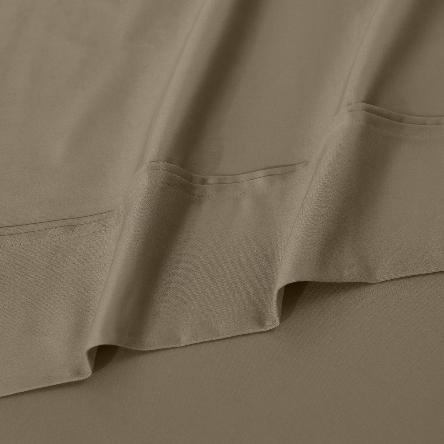 Parure de draps unie écologique en coton égyptien de qualité supérieure 1 200 fils