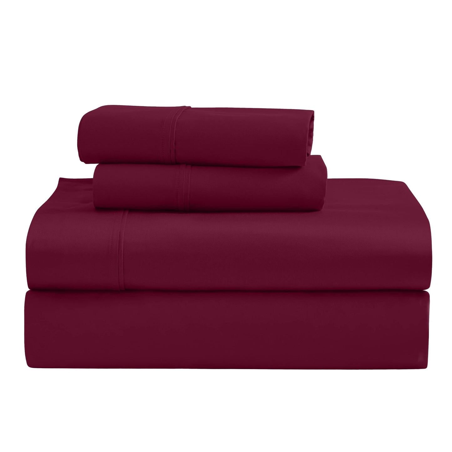 Parure de draps unie écologique en coton égyptien de qualité supérieure 1 200 fils
