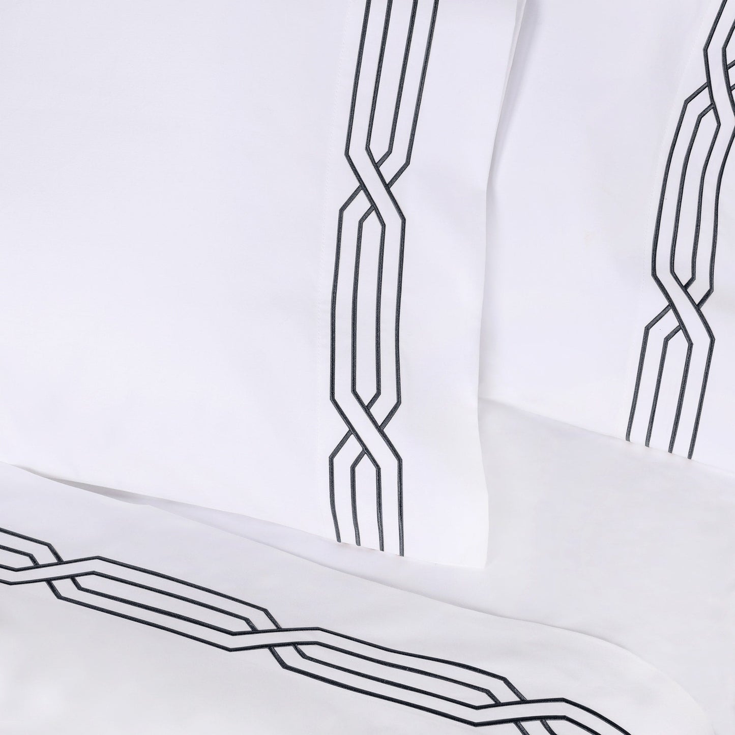 Parure de draps unie écologique en coton égyptien de qualité supérieure 1 200 fils