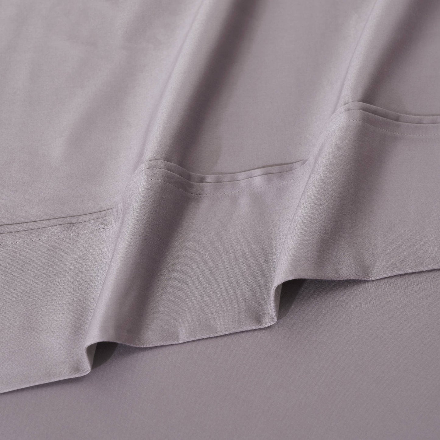 Parure de draps unie écologique en coton égyptien de qualité supérieure 1 200 fils