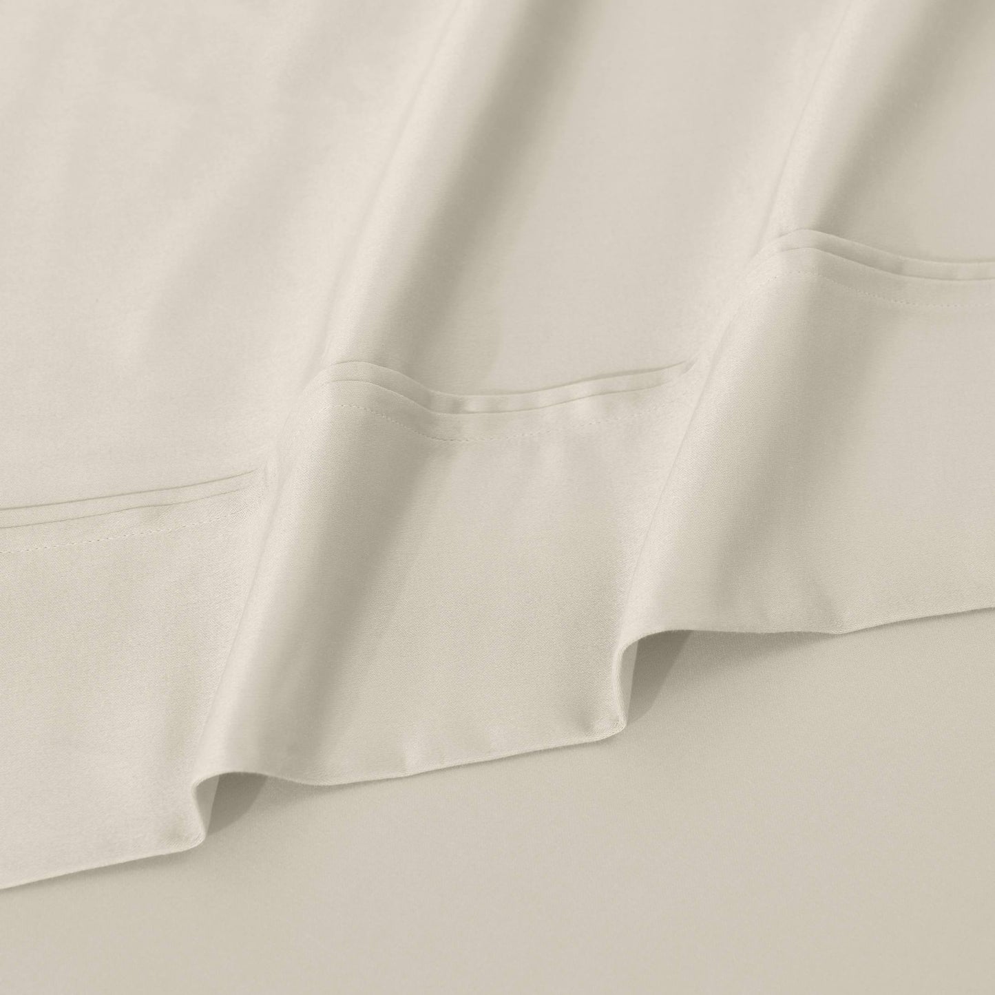 Parure de draps unie écologique en coton égyptien de qualité supérieure 1 200 fils