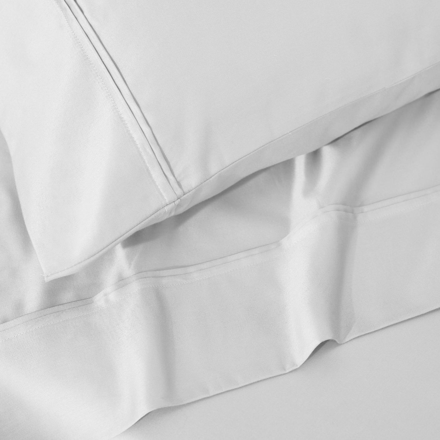 Parure de draps unie écologique en coton égyptien de qualité supérieure 1 200 fils