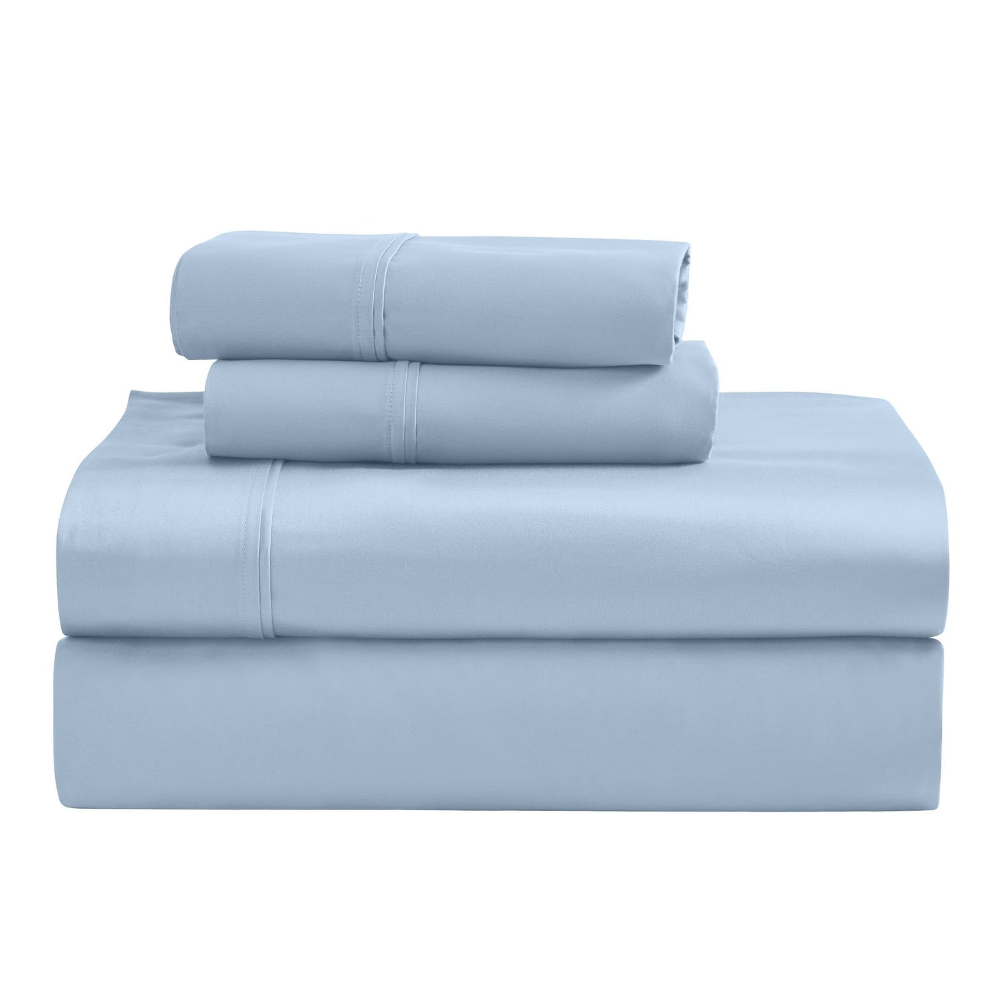 Parure de draps unie écologique en coton égyptien de qualité supérieure 1 200 fils