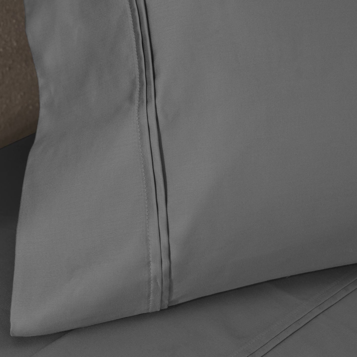 Parure de draps unie écologique en coton égyptien de qualité supérieure 1 200 fils