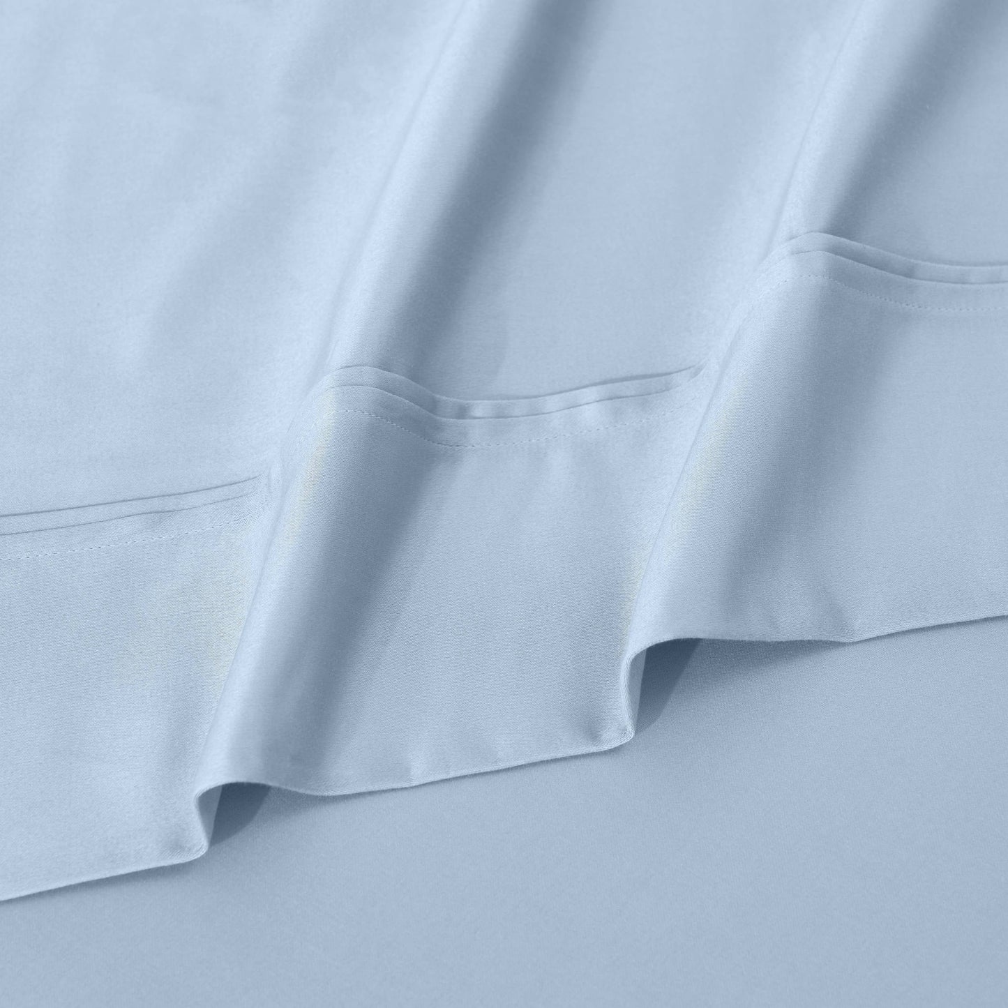 Parure de draps unie écologique en coton égyptien de qualité supérieure 1 200 fils