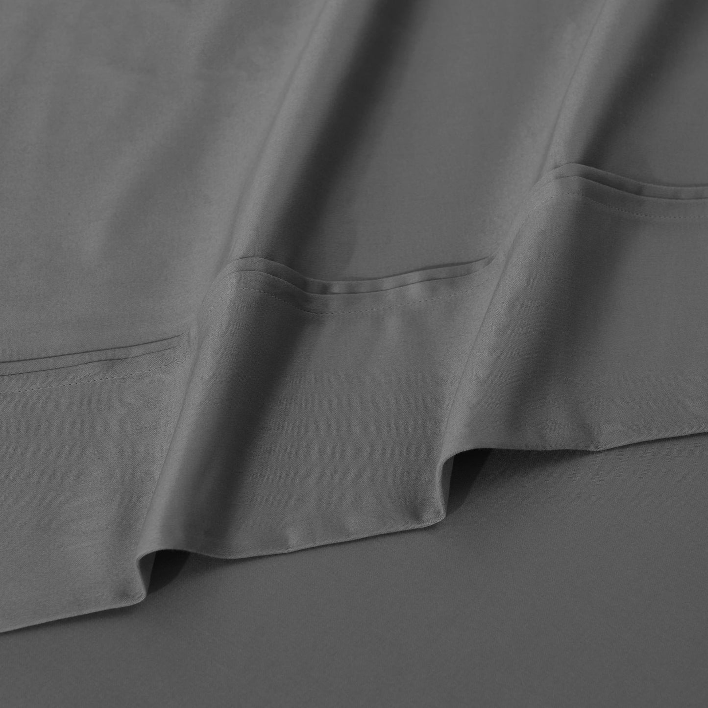 Parure de draps unie écologique en coton égyptien de qualité supérieure 1 200 fils