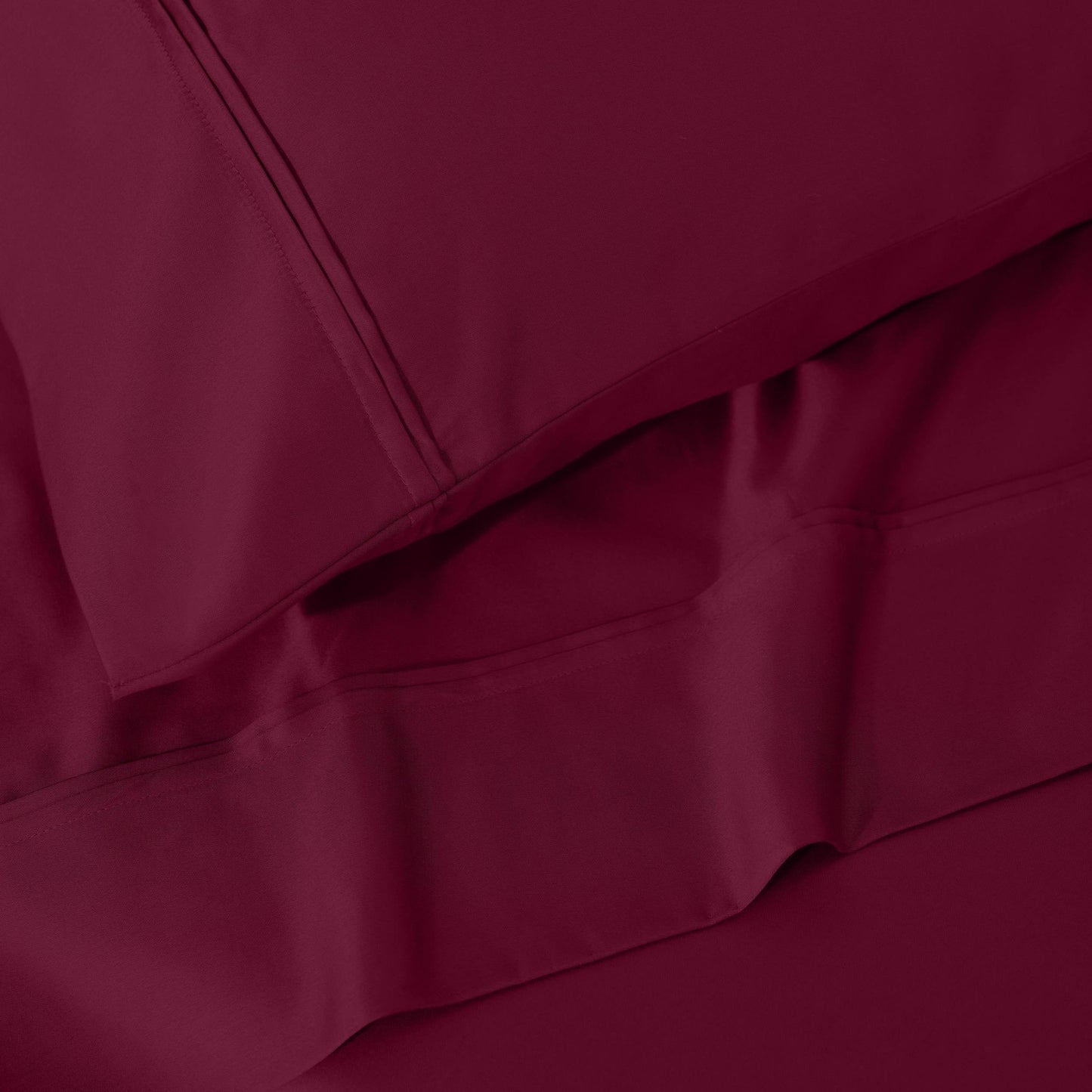 Parure de draps unie écologique en coton égyptien de qualité supérieure 1 200 fils