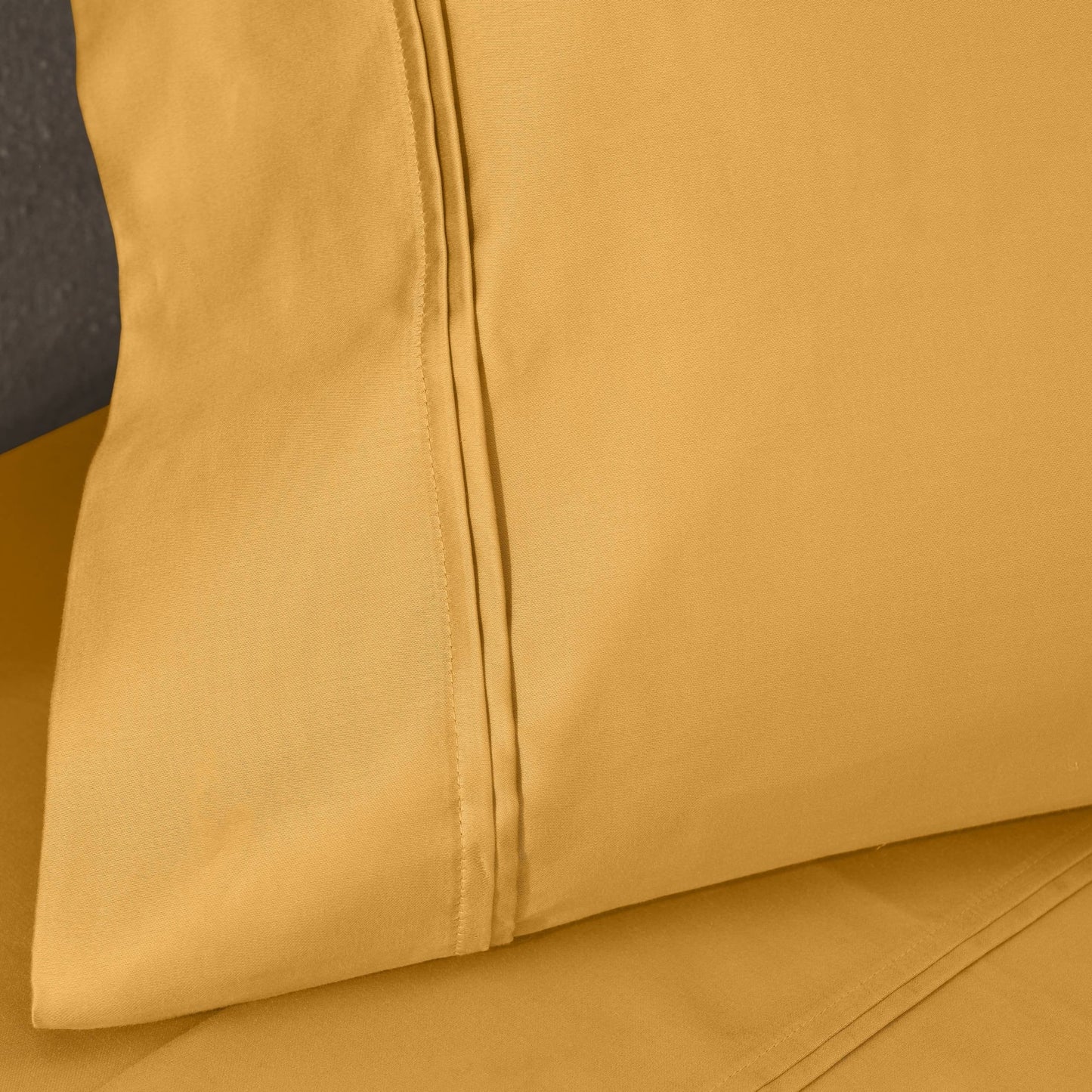 Parure de draps unie écologique en coton égyptien de qualité supérieure 1 200 fils