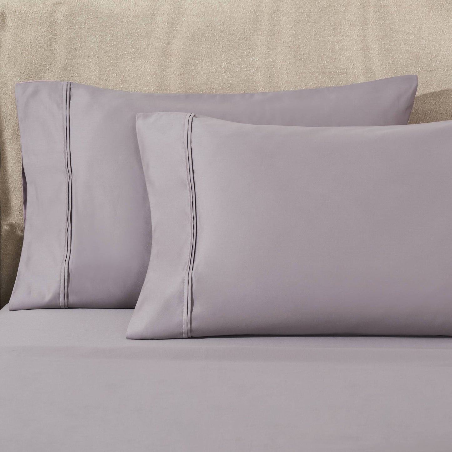 Parure de draps unie écologique en coton égyptien de qualité supérieure 1 200 fils