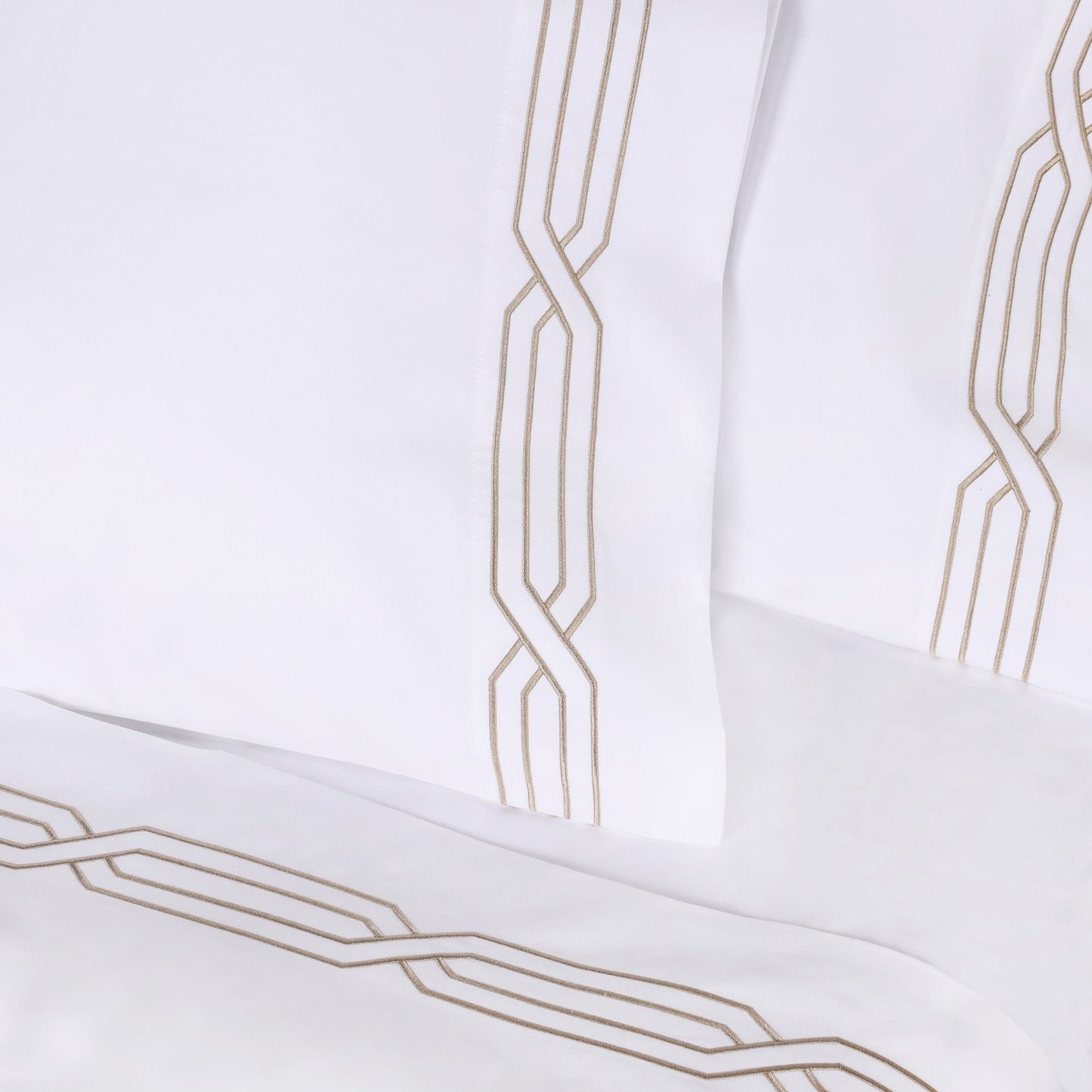 Parure de draps unie écologique en coton égyptien de qualité supérieure 1 200 fils
