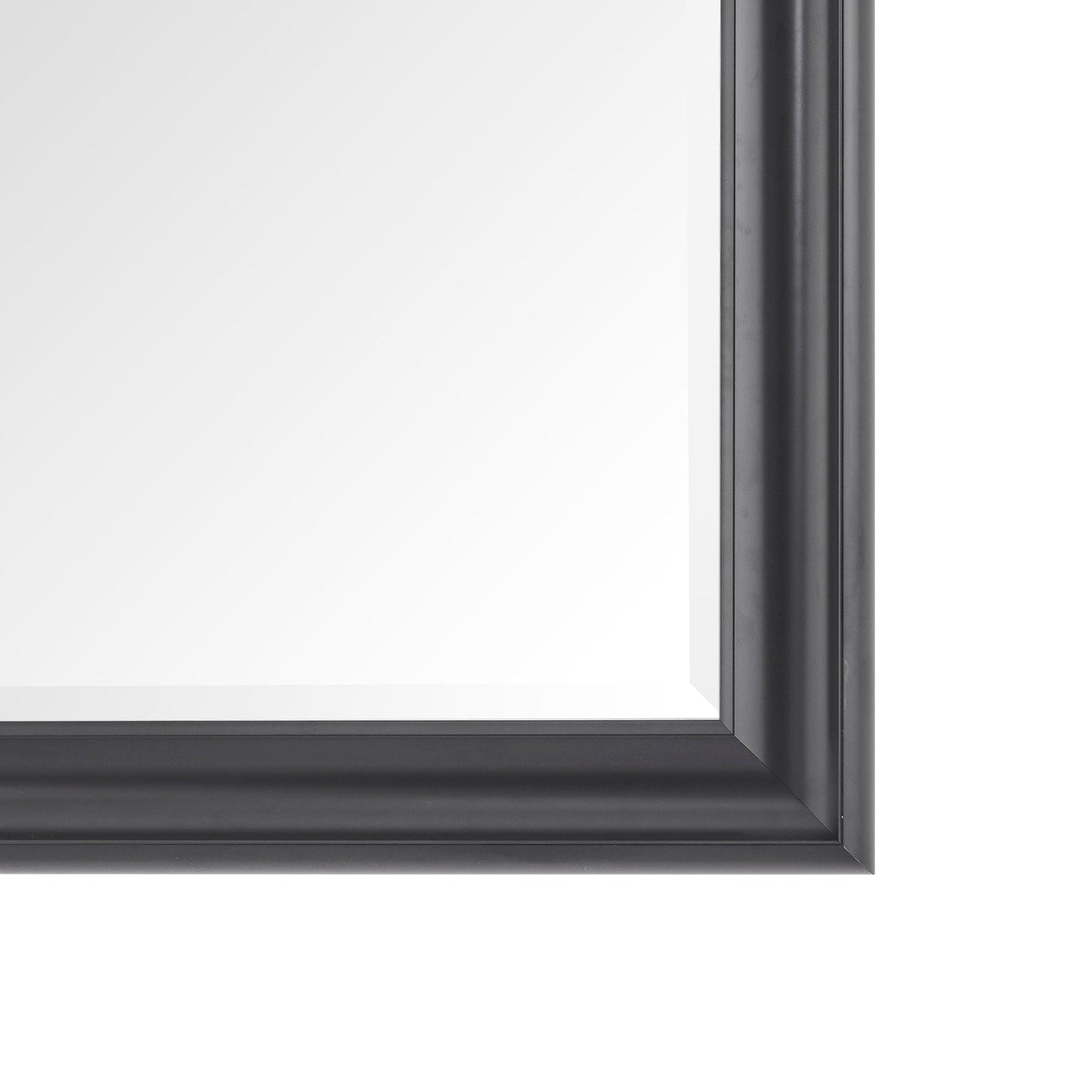 Grand miroir sur toute la surface, miroir surdimensionné, cadre en imitation bois lisse, miroir rectangulaire à suspendre au mur