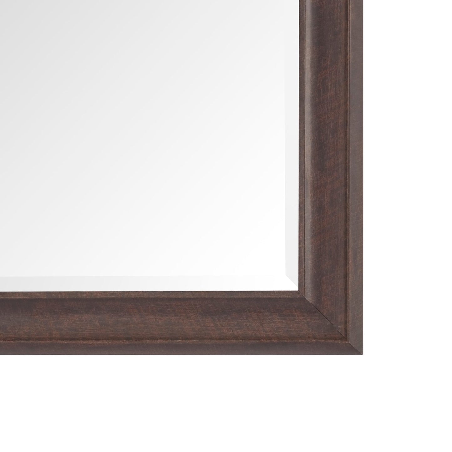 Grand miroir sur toute la surface, miroir surdimensionné, cadre en imitation bois lisse, miroir rectangulaire à suspendre au mur