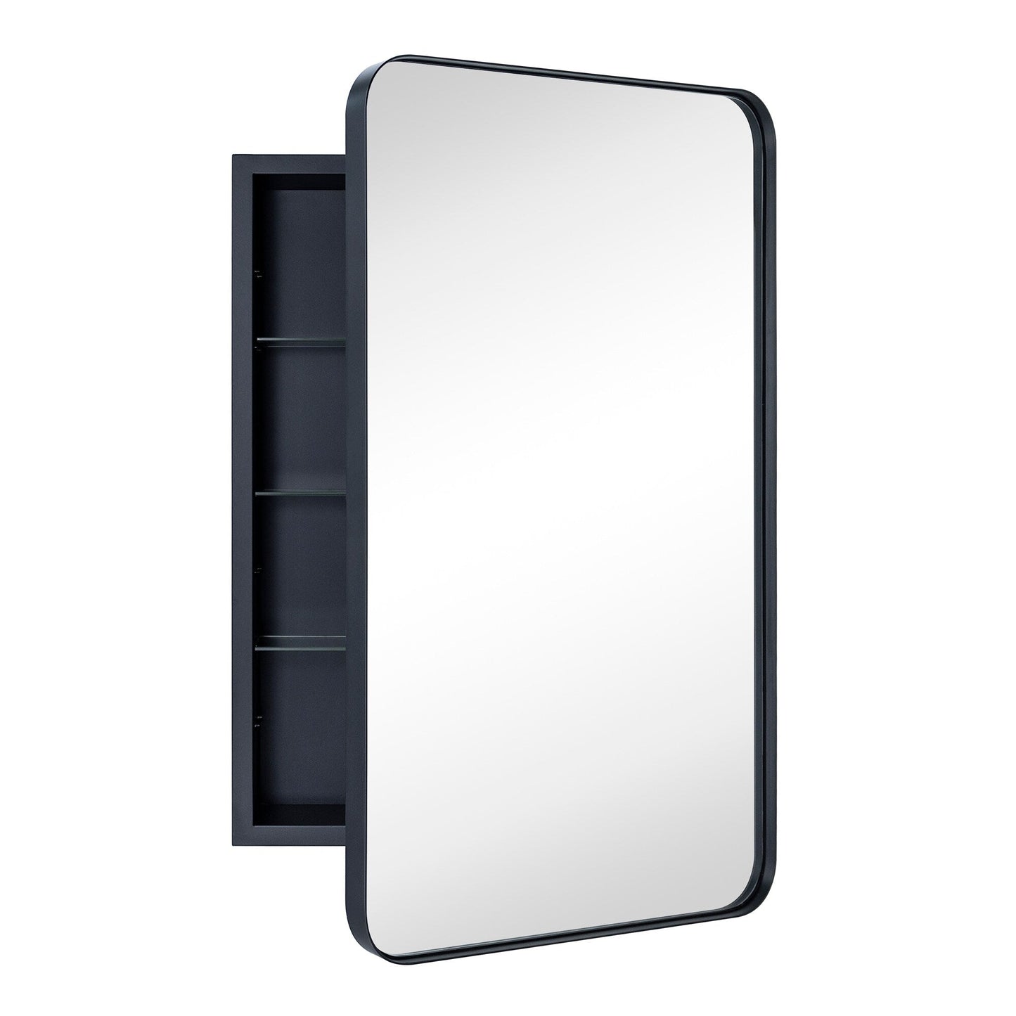 Armoire à pharmacie encastrée TEHOME WH avec miroir et étagères réglables