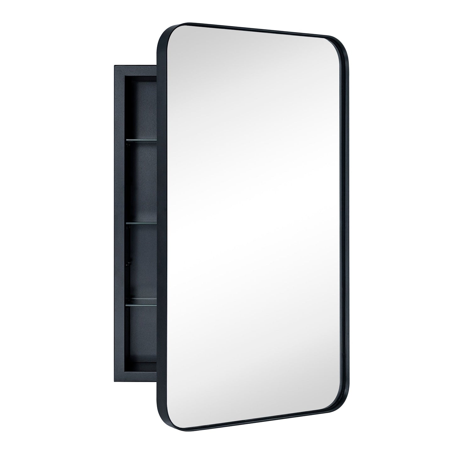 Armoire à pharmacie encastrée TEHOME WH avec miroir et étagères réglables