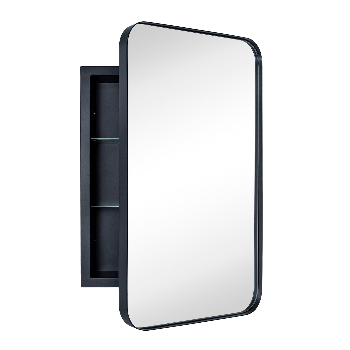 Armoire à pharmacie encastrée TEHOME WH avec miroir et étagères réglables