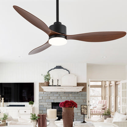 Ventilateur de plafond à DEL de 52 pouces avec télécommande (3 pales)