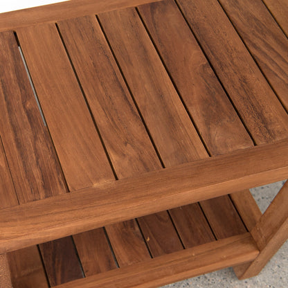 Table/banc de douche en teck indonésien Aurora Home