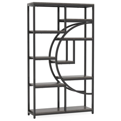 Bibliothèque industrielle à 5 étagères pour chambre, salon, bureau