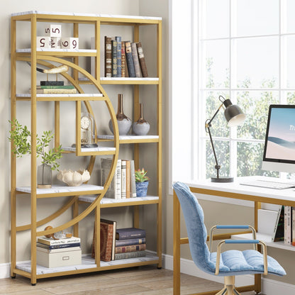 Bibliothèque industrielle à 5 étagères pour chambre, salon, bureau