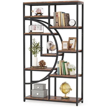 Bibliothèque industrielle à 5 étagères pour chambre, salon, bureau